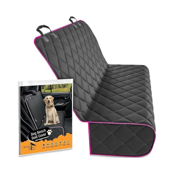 Active Pets Dog Car Seat Cover, Waterproof, Scratch-Proof, Nonslip, Pink