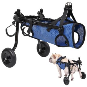 Adjustable Back Legs Support Dog Wheelchair for Small Breed Pets