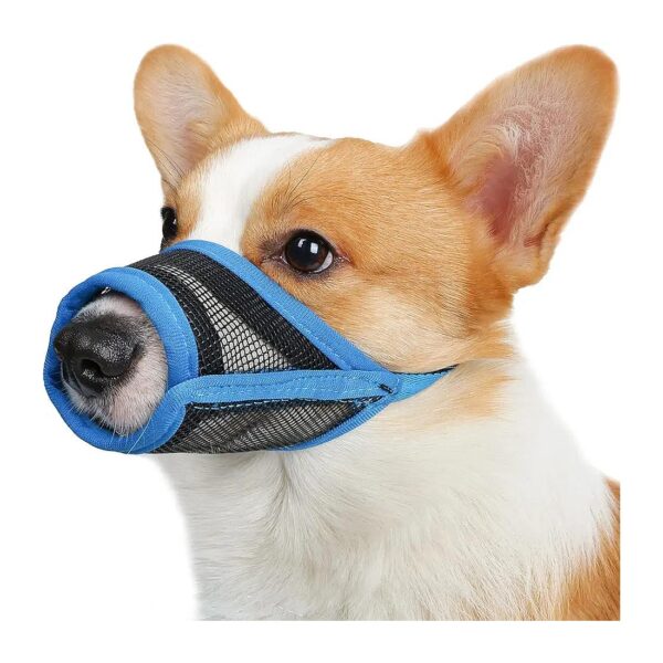 Adjustable Breathable Mesh Dog Muzzle for Preventing Biting Chewing