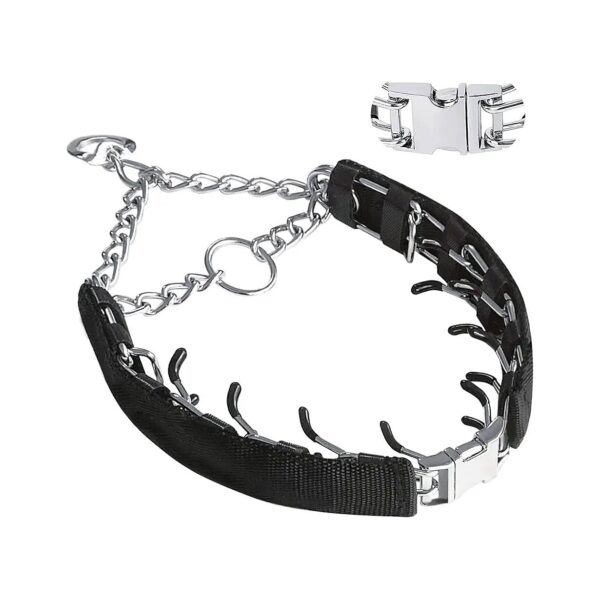 Adjustable Choker Collar with Extra Link and Caps for Small Medium Large Dogs