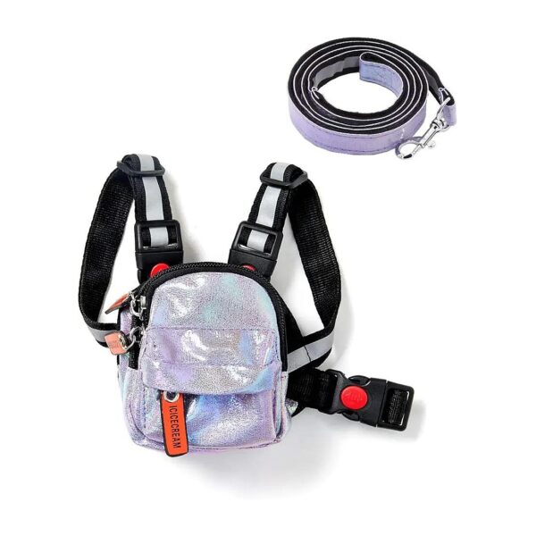 Adjustable Dog Backpack Harness for Small Medium Dogs with Lockable Buckle