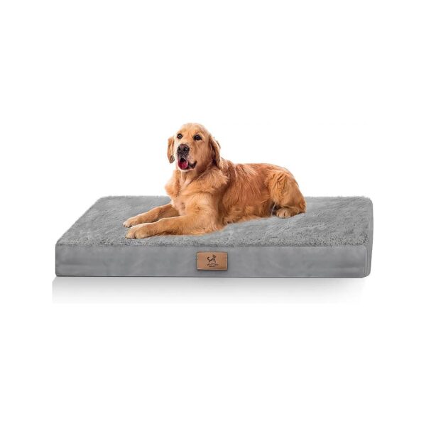 Adjustable Dog Bed for Medium Dogs with High-Density Egg-Crate Foam Support