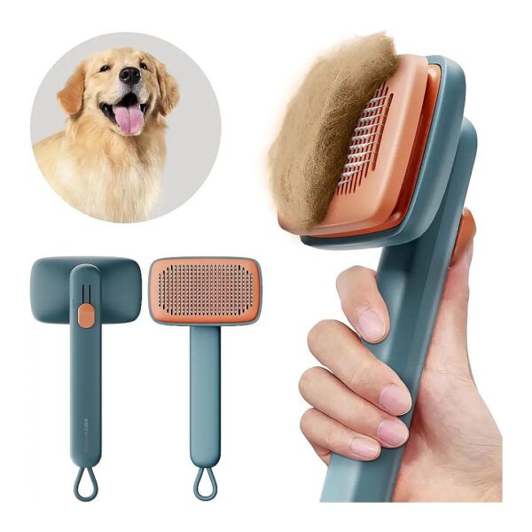 Adjustable Dog Brush for Cats and Long Haired Dogs with Soft Bristles