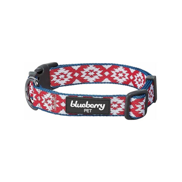 Adjustable Dog Collar with Tribal Diamonds for Large Dogs and Adjustable Neck