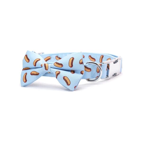 Adjustable Dog Collars with Metal Buckle and Hotdog Design for Small Medium Large Dogs