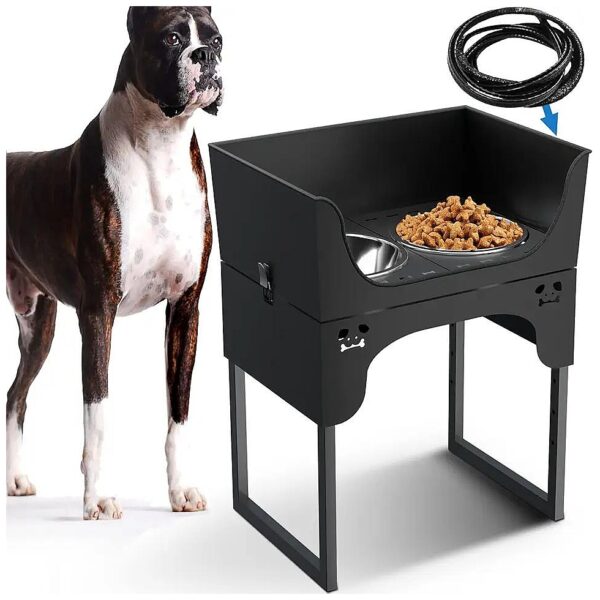 Adjustable Dog Food Bowl Stand with Rubber Anti-Skid Pads for Large and Medium Breeds