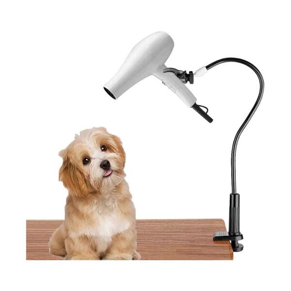 Adjustable Dog Grooming Table Hair Dryer Holder with Quick-Fix Clamp