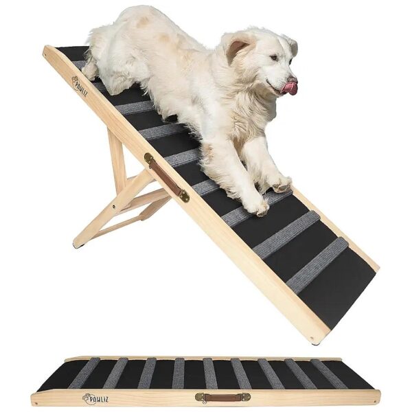 Adjustable Dog Ramp for High Beds - Supportive Access for Large Breeds up to 200lbs