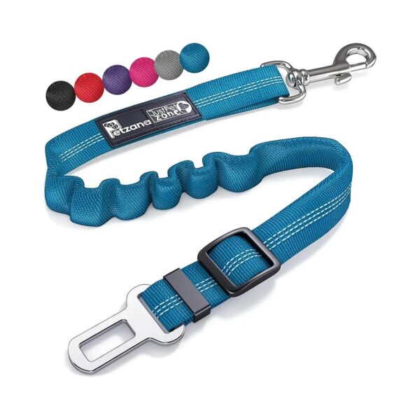 Adjustable Dog Seat Belt with Elastic Buffer and Buckle for Safe and Relaxing Car Rides