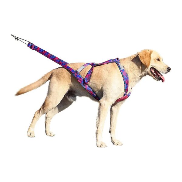 Adjustable Dog Weight Pulling Harness for Medium to Large Dogs with Pink Design