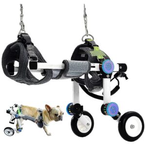 Adjustable Dog Wheelchair for Small Pets with Paralyzed Hind Legs Post-Surgery Recovery