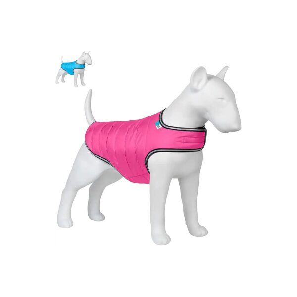 Adjustable Dog Winter Coat with Velcro for Small Medium Large Dogs Pink