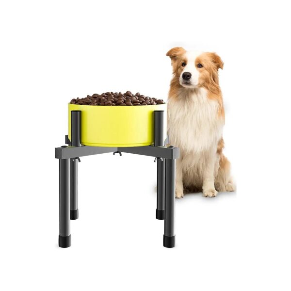 Adjustable Elevated Dog Water Bowl Stand for Medium-Sized Dogs with Anti-Slip Feet