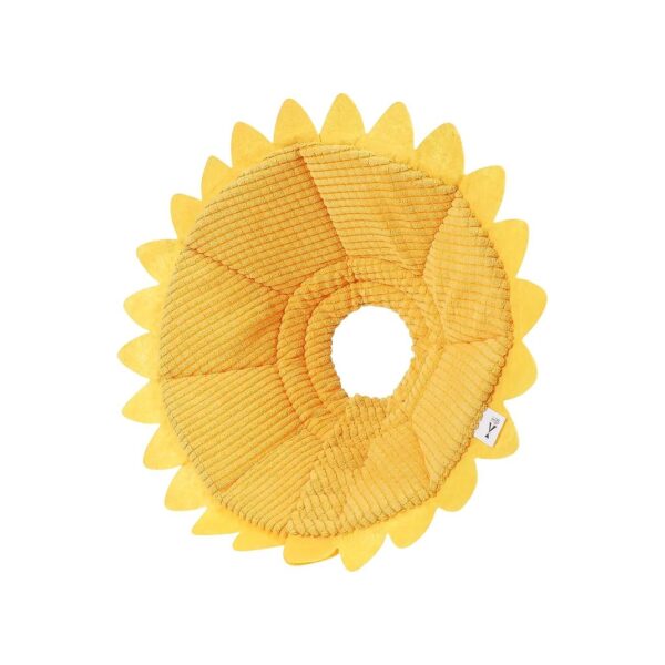 Adjustable Fiber Recovery Collar for Cats with Unique Sunflower Pattern