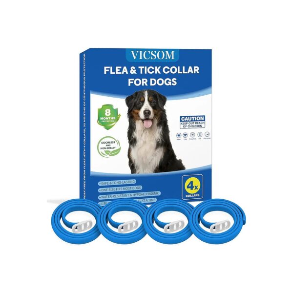 Adjustable Flea and Tick Collar for Small Medium Large Dogs 8 Months Protection