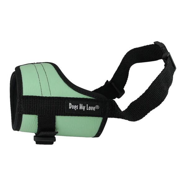 Adjustable Green Muzzle For Dogs With 5-5 Snout Circumference