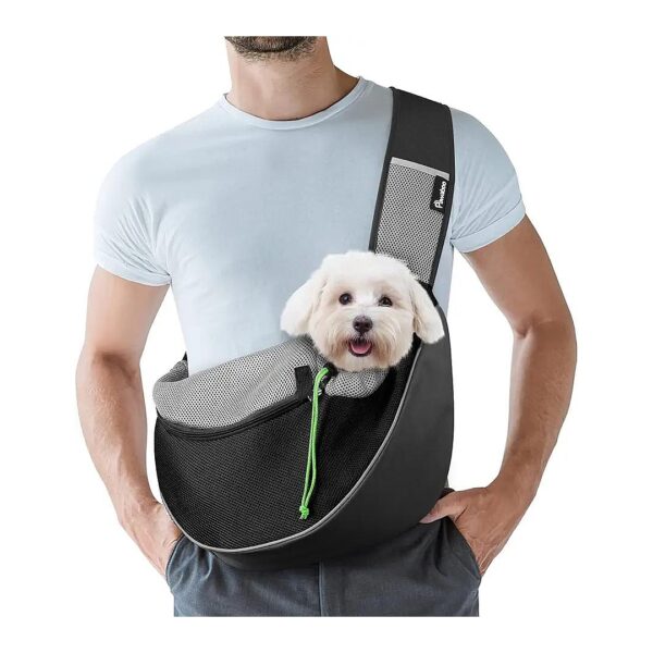 Adjustable Hand-Free Dog Carrier with Multiple Compartments for Hiking