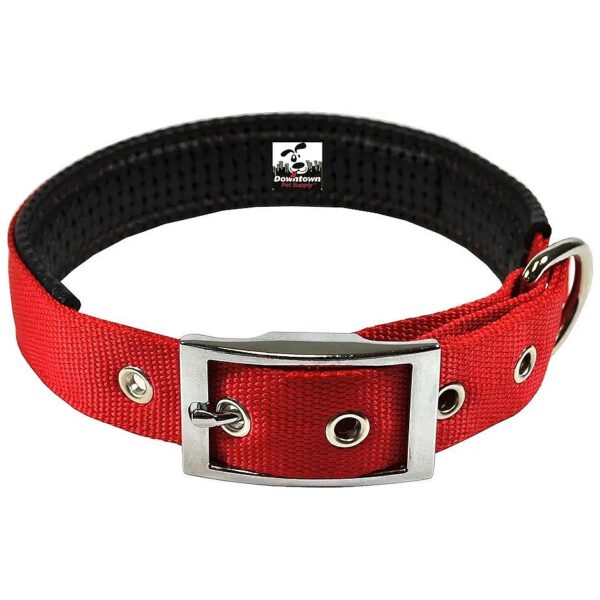 Adjustable Heavy-Duty Dog Collar with Metal Buckle and D-Ring for Large Breeds