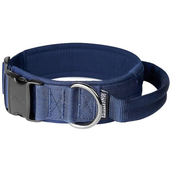 Adjustable Military Training Dog Collar with Integrated Collar Button and Buckle