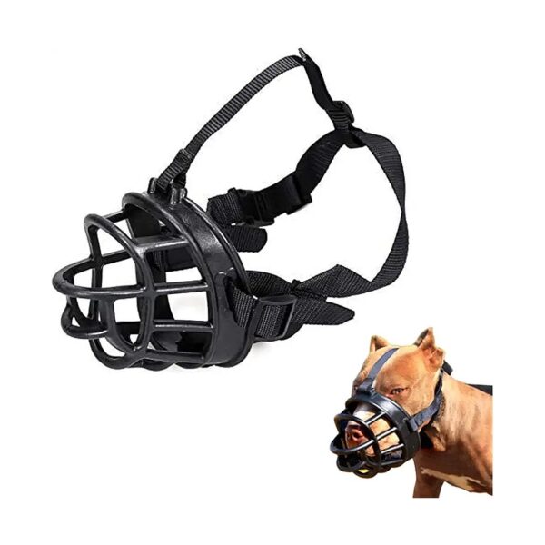 Adjustable Muzzle for Medium Dogs, Stops Biting and Barking