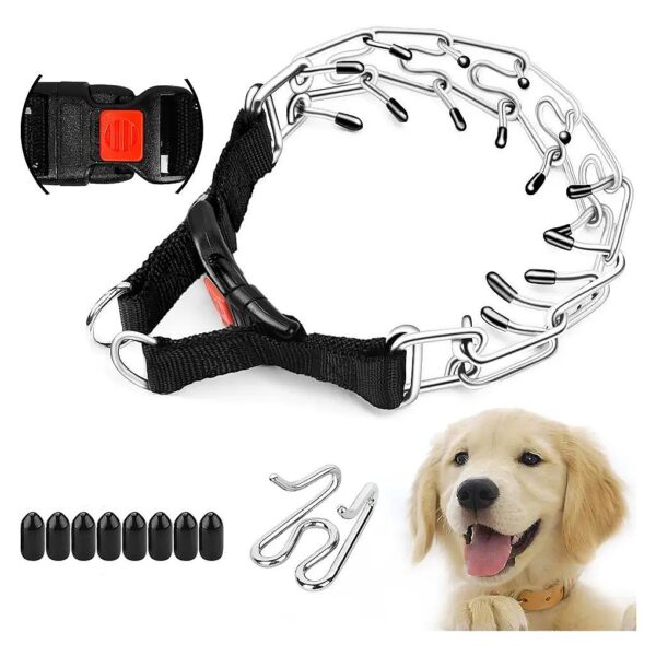 Adjustable No Pull Training Collar for Small Medium Large Dogs with Quick Release