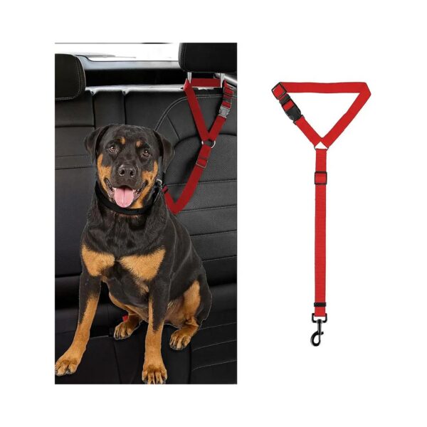 Adjustable Nylon Car Seat Belt Leash for Dogs and Cats with High-Quality Swivel Snap