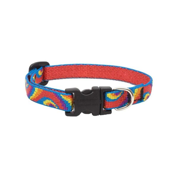 Adjustable Nylon Collar for Small Dogs with Unique Lollipop Pattern