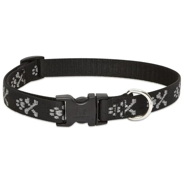 Adjustable Nylon Collar with Bling Bonz Pattern for Dogs 15-25 inches