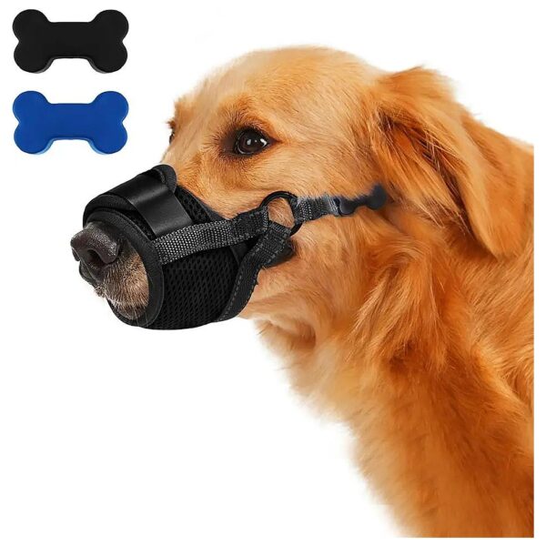 Adjustable Nylon Dog Muzzle for Small Dog Breeds with Breathable Design for Comfort