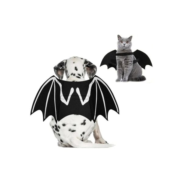 Adjustable Pet Halloween Costumes Bat Wings Costume for Dogs and Cats Size Large