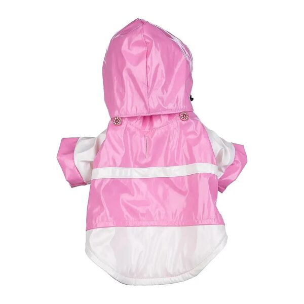 Adjustable Pet Raincoat with Insulated PVC Outershell and Reflective Material