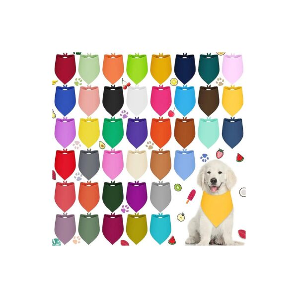 Adjustable Plain Dog Triangle Scarfs in Solid Colors for Pet Decor