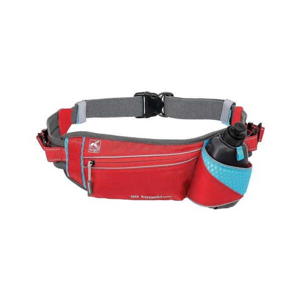 Adjustable Reflective Dog Running Belt for Jogging and Hiking with Water Bottle