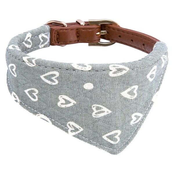 Adjustable Small Dog Collar with Buckle and Bandana for Small Pets