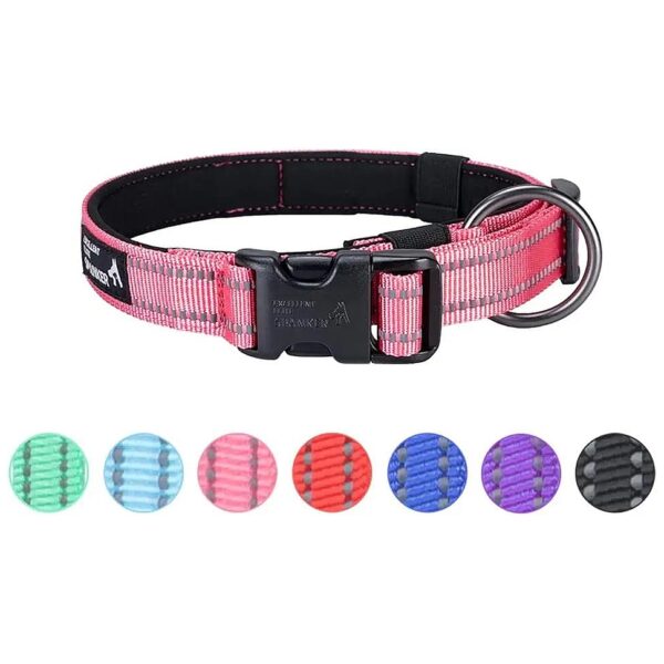 Adjustable Soft Nylon Dog Collar with Quick Release Buckle for Boy and Girl Dogs