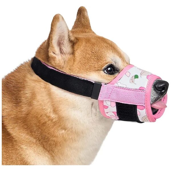 Adjustable Soft Nylon Dog Muzzle for Small to Medium Sized Dogs