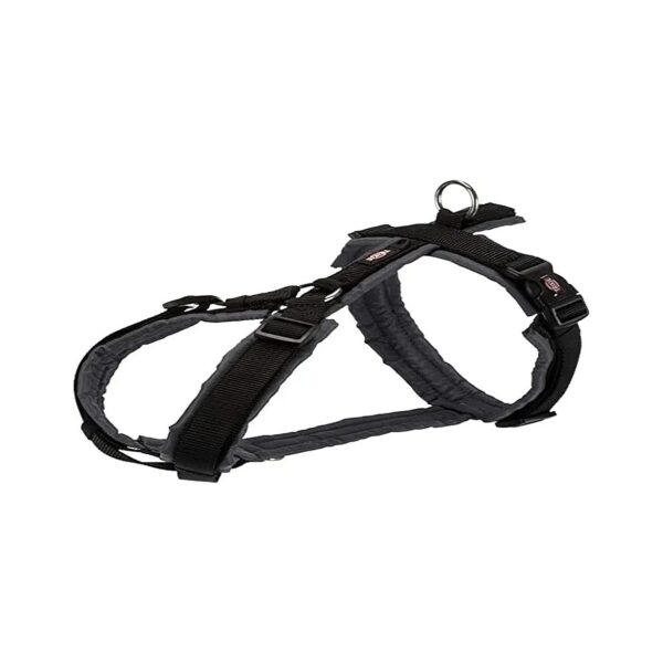 Adjustable Soft Padded Trekking Harness for Dogs 80-97 cm Black Graphite