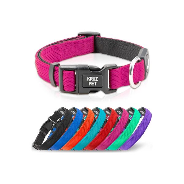 Adjustable Soft Padding Dog Collars for Large Medium and Small Breeds with Comfort