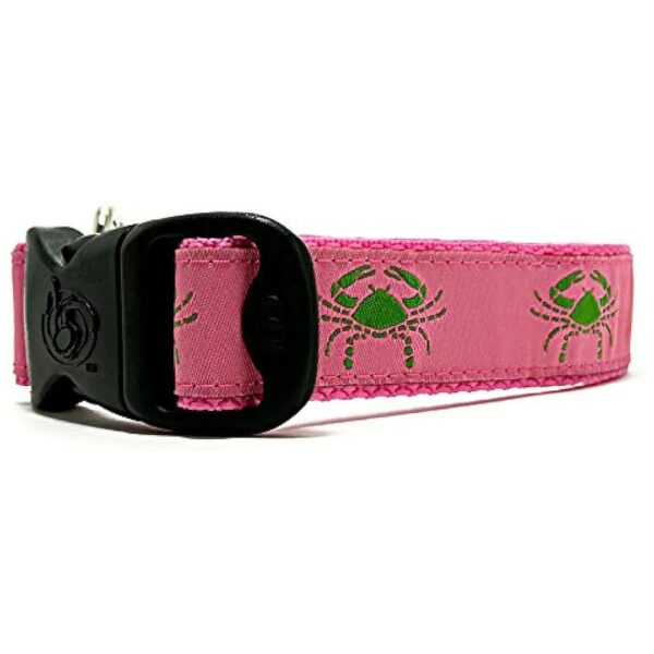 Adjustable Summer Nautical Crab Dog Collars for Medium Large and X-Large Dogs