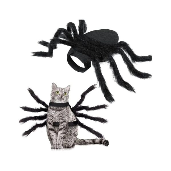 Adjustable Velcro Spider Costume for Halloween Celebrations for Cats and Dogs