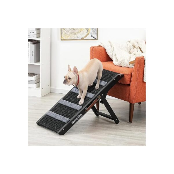 Adjustable Wooden Pet Ramp for Small Animals with Non Slip Surface and Strong Support