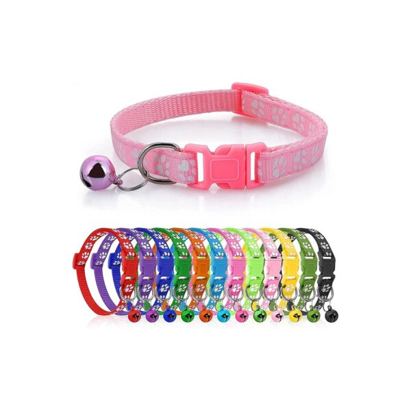 Adjustable and Colorful Puppy Collars for Small Pets Identification