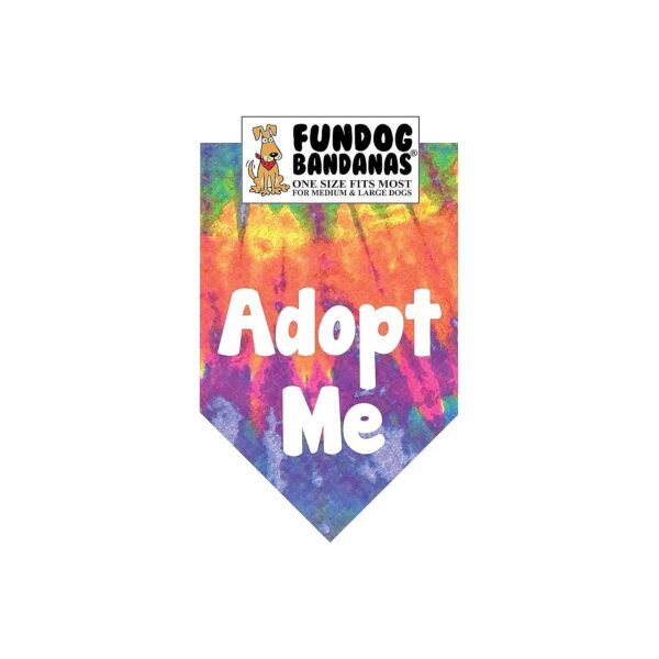 Adopt Me Dog Bandana Accessories for Large Canines with White Ink Design