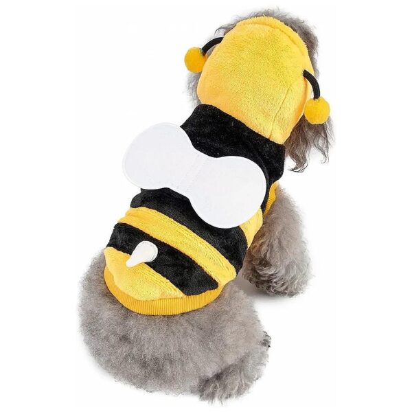 Adorable Bee Cat Dog Costumes Pet Halloween and Christmas Outfits Fleece Hoodies