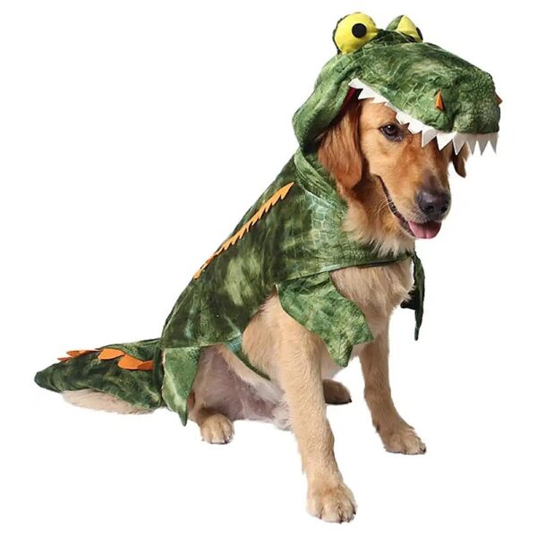 Adorable Cat and Dog Crocodile Costume with Soft Velvet and Microfiber Material