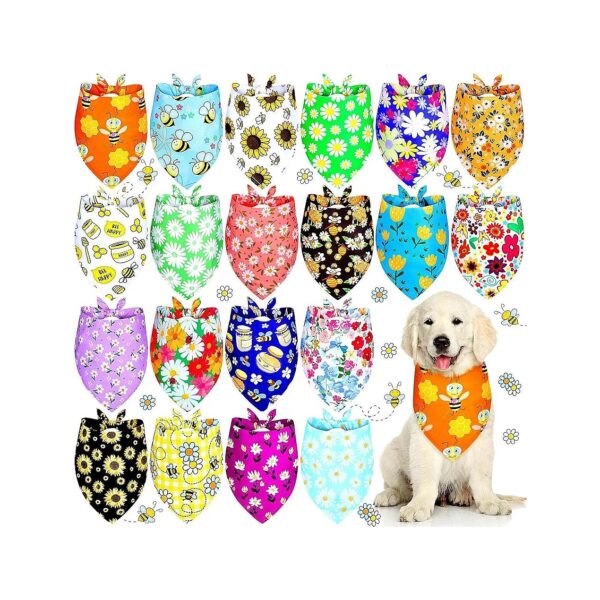 Adorable Dog Bandanas Bulk with Hawaii Floral Patterns for Small Medium Large Pets