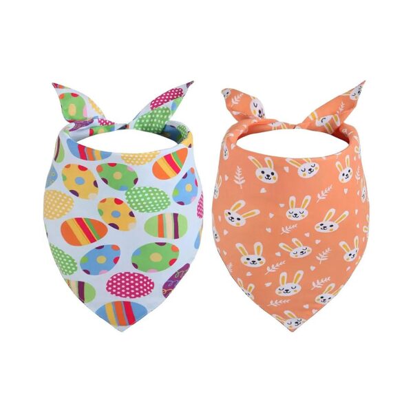 Adorable Easter Dog Bandanas X-Large Reversible Pet Scarf for Large Dogs and Breeds