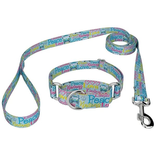 Adorable Far Out Design Dog Collar and Leash for Pet Lovers