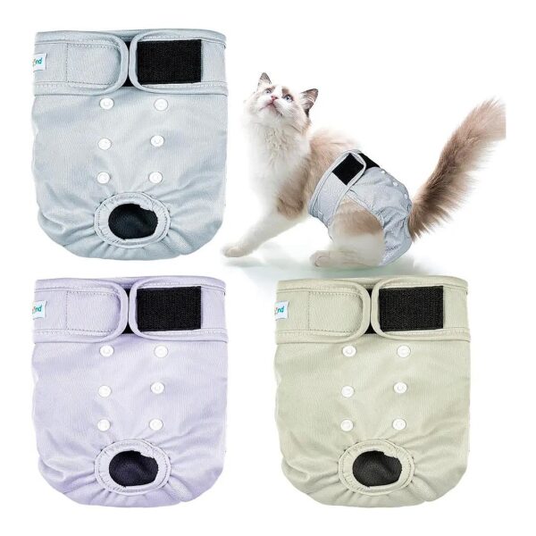 Adorable Small Cat Diapers for Female Cats Reusable Fashion