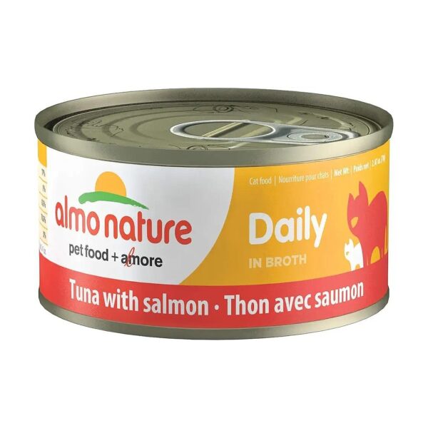 Adult Cat Tuna Salmon Wet Food Shredded Grain Free Daily Serving